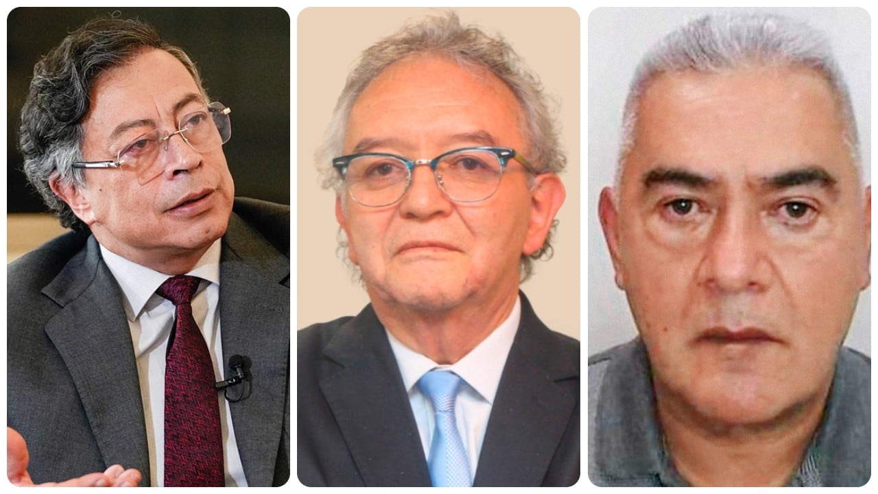 Gustavo Petro, Jorge Lemus y Papá Pitufo.