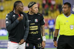 Bogotá. Noviembre 7 de 2023. Santa Fe enfrenta a Once Caldas por la Fecha 20 de la Liga BeyPlay II 2023, en el estadio Nemesio Camacho El Campín. (Colprensa - Mariano Vimos)