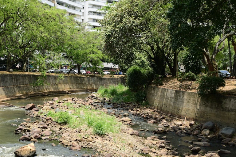 La ola de calor y la sequía tienen al rio Cali en bajos niveles de caudal.