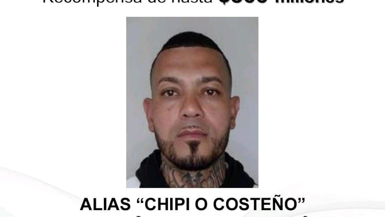 Esta es la foto con la que las autoridades anunciaron la búsqueda de alias 'Chipi'.