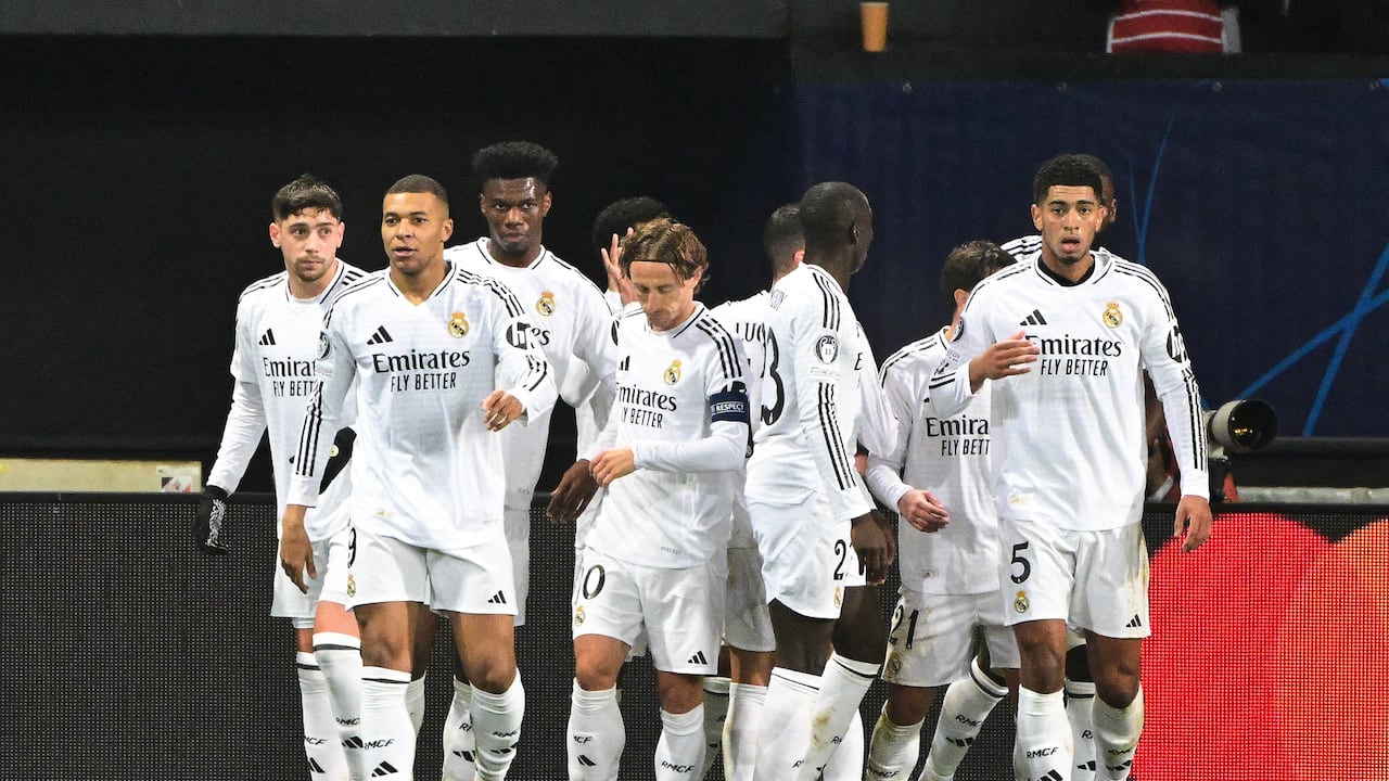 Rodrygo anota para el Real Madrid.