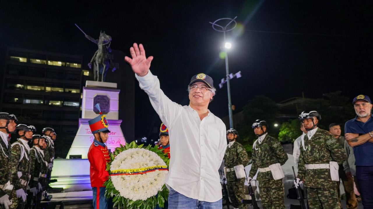 El presidente Gustavo Petro, desde Barranquilla, en su Cabildo abierto.