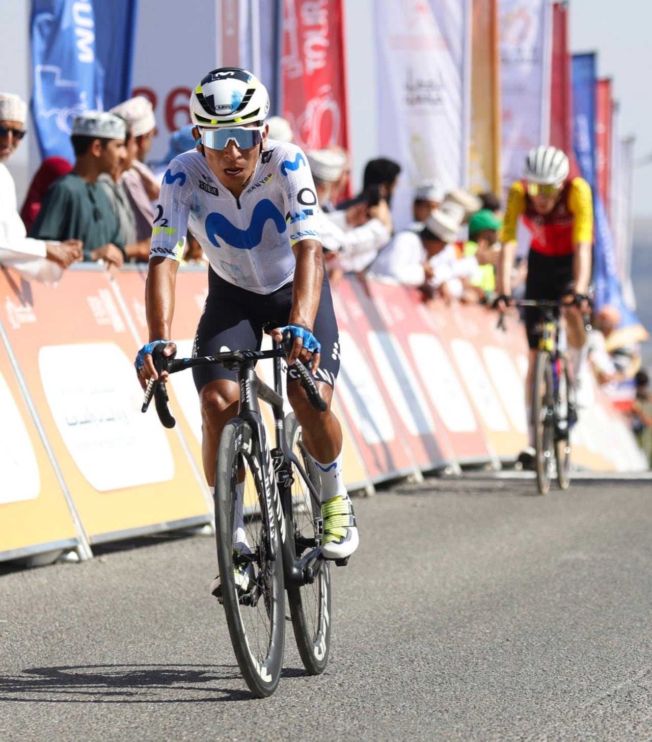 Nairo Quintana finaliza una etapa de las primeras carreras de la temporada 2026.