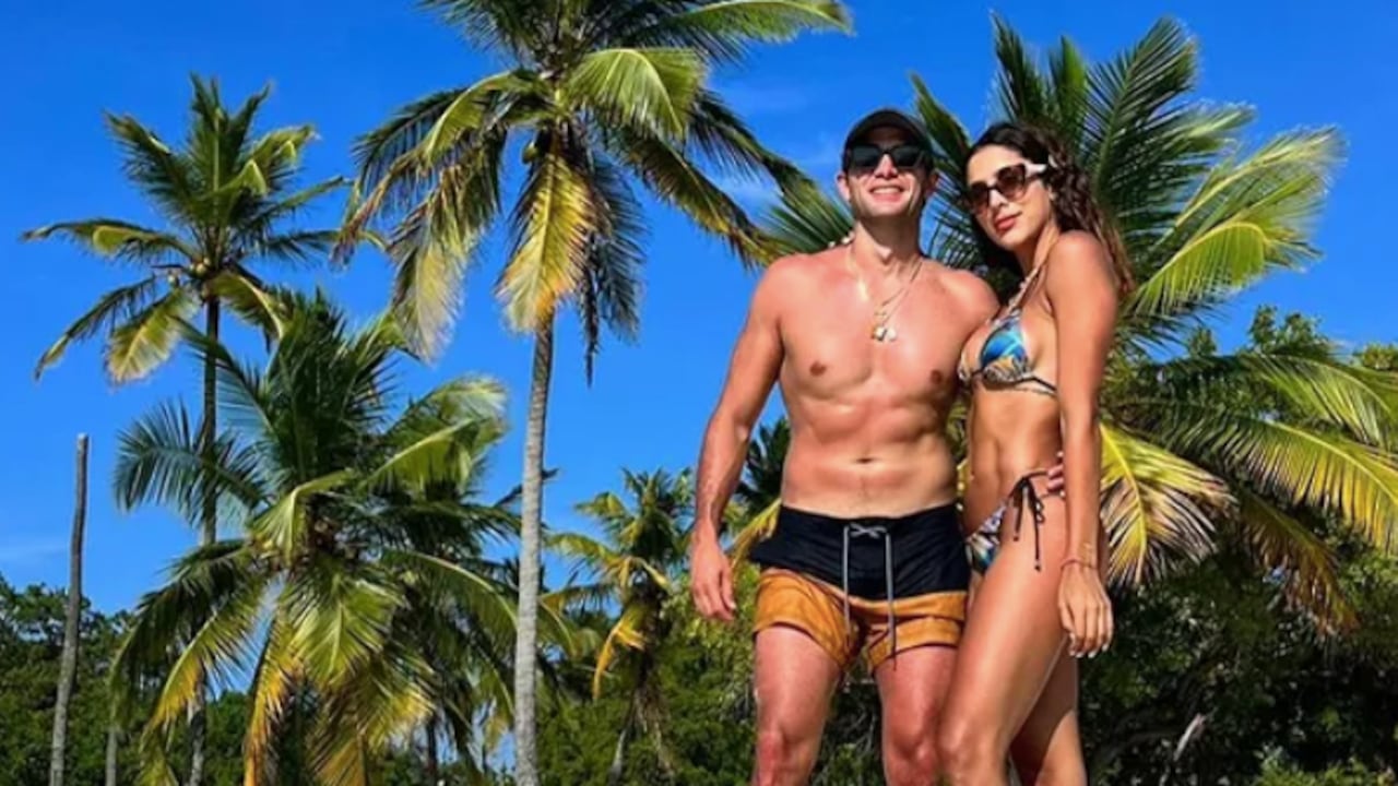 Daniela Ospina y su novio Gabriel Coronel.