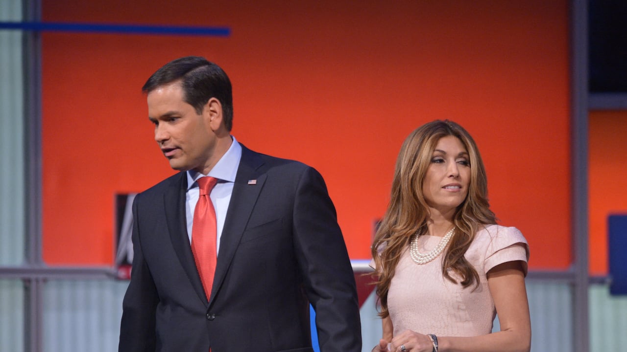 Marco Rubio y su esposa Jeanette Dousdebes.