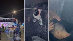 Individuos lanzaron piedras y otros objetos con los que rompieron los vidrios del vehículo y ocasionaron heridas leves a un miembro de la delegación.