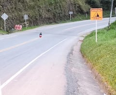 Este fue el cilindro que la fuerza pública retiró del sector de Mandivá de la Panamericana, luego de ser abandonado por los guerrilleros del ELN.