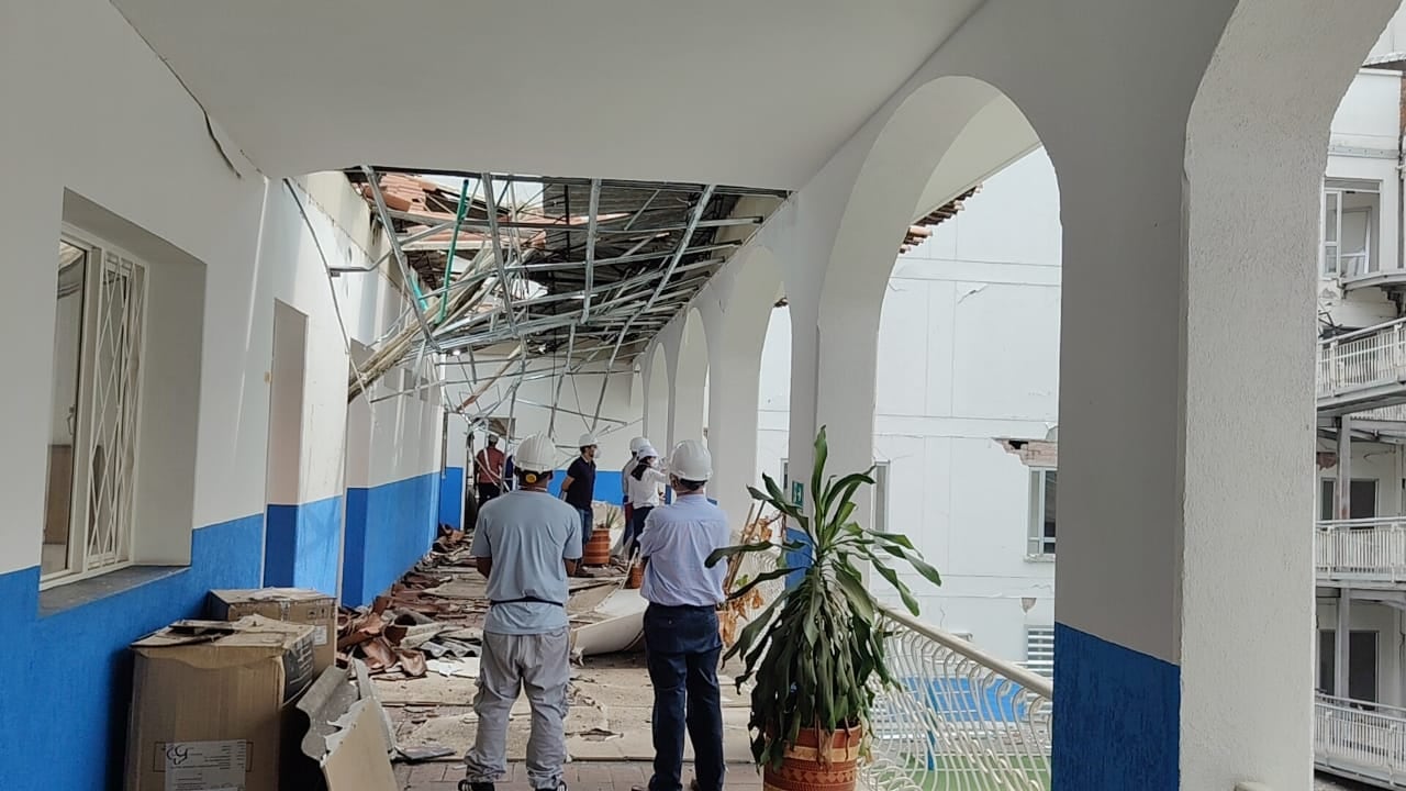 Así quedó el Instituto para Niños Ciegos y Sordos tras el terremoto.