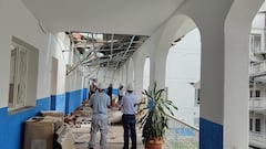 Así quedó el Instituto para Niños Ciegos y Sordos tras el terremoto.