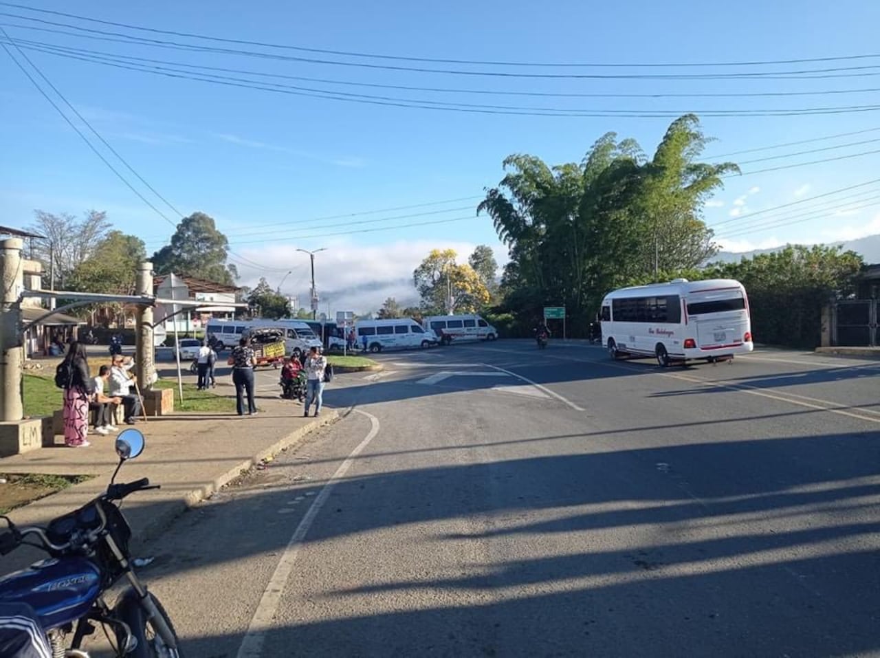 El bloqueo se registra a la altura de Cajibío.