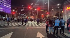 Continúa la presencia de manifestantes en el centro de Bogotá.