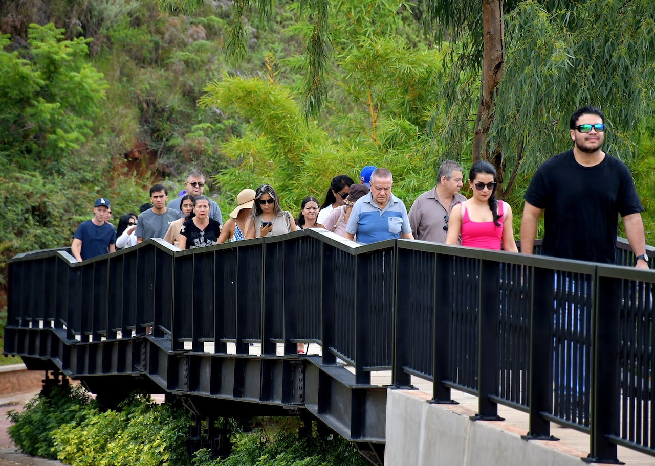 Por medio de un recorrido guiado, 30 personas, entre locales y extranjeras, se convirtieron en las primeras en visitar el Ecoparque Cristo Rey, toda vez que la Alcaldía de Cali habilitara el ingreso, de manera gratuita y con inscripción previa.
La visita inició a las 12:00 del medio día y duró un poco más de 45 minutos. Para poder acceder, los visitantes realizaron de manera anticipada un registro obligatorio, que fue lo que les permitió recorrer las renovadas instalaciones del lugar. FOTOS RAÚL PALACIOS / EL PAÍS.