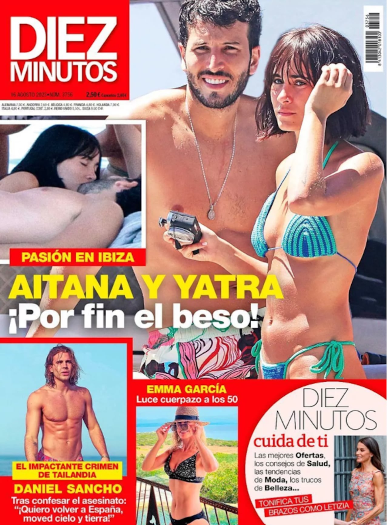 Foto: Romántico beso en la playa confirma relación entre Sebastián Yatra y Aitana