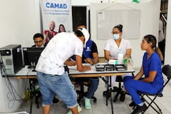 Centro de Atención Móvil a la Drogadicción de la Secretaría de Salud de Cali en el barrio Sucre.