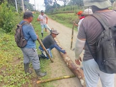 Por eso, para esta ocasión, Guillermo Burgos, Didimo Cometa, Emilio Palechor Arévalo, Estiven Yandy, Javier Flórez, Fernando Pasaje, Adiela de Pasaje, Argenis Caicedo, Doris Zambrano, Luis Samboní y Jaime Bolaños cumplieron ese deber, de ahí que después de sacar los dos pesados troncos a la carretera, recibieron la ayuda de un pequeño transportador que se movilizaba por el lugar, y al ver el trabajo de estos feligreses, entró apoyar.