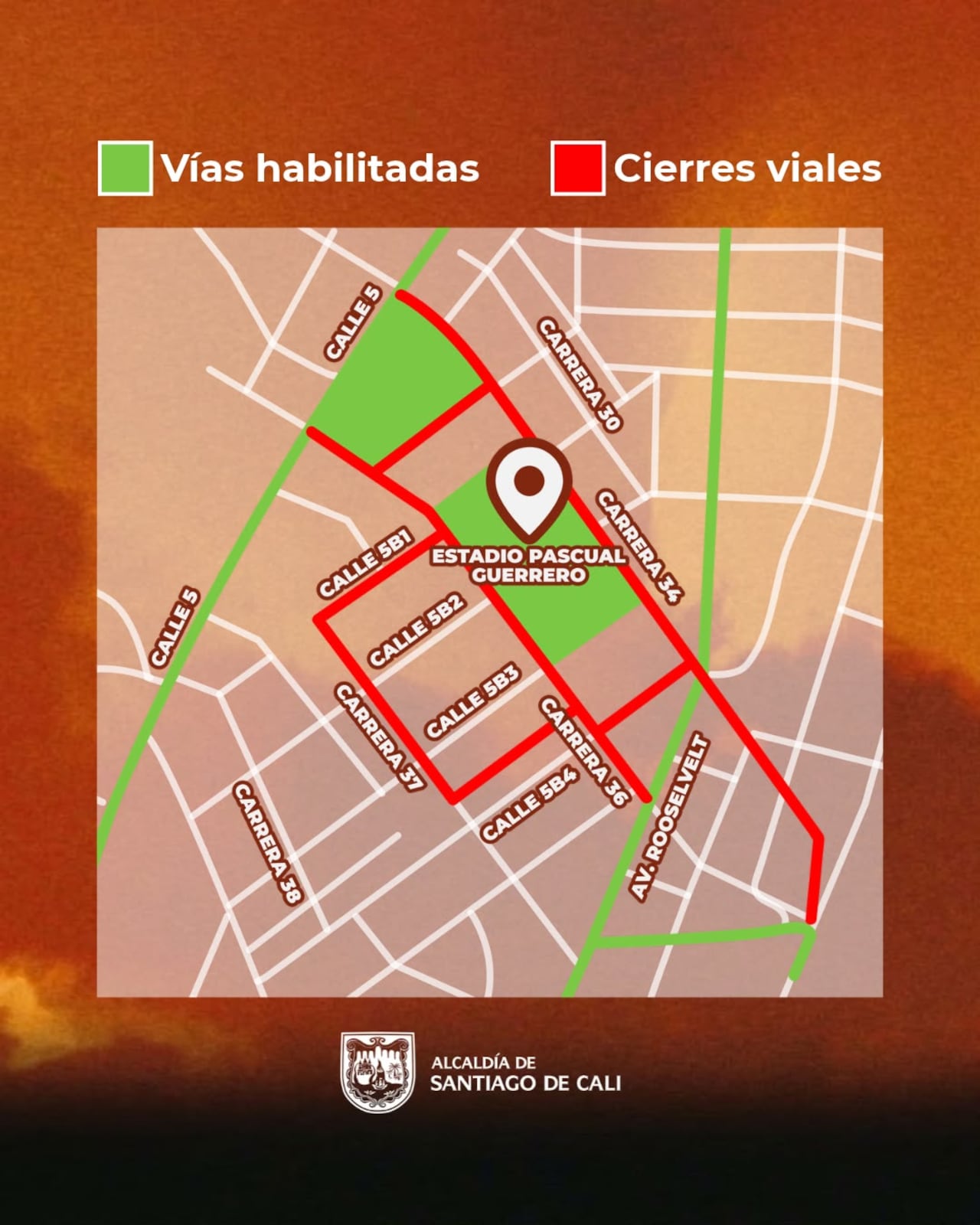 Cierres viales para el concierto de Ryan Castro este sábado.