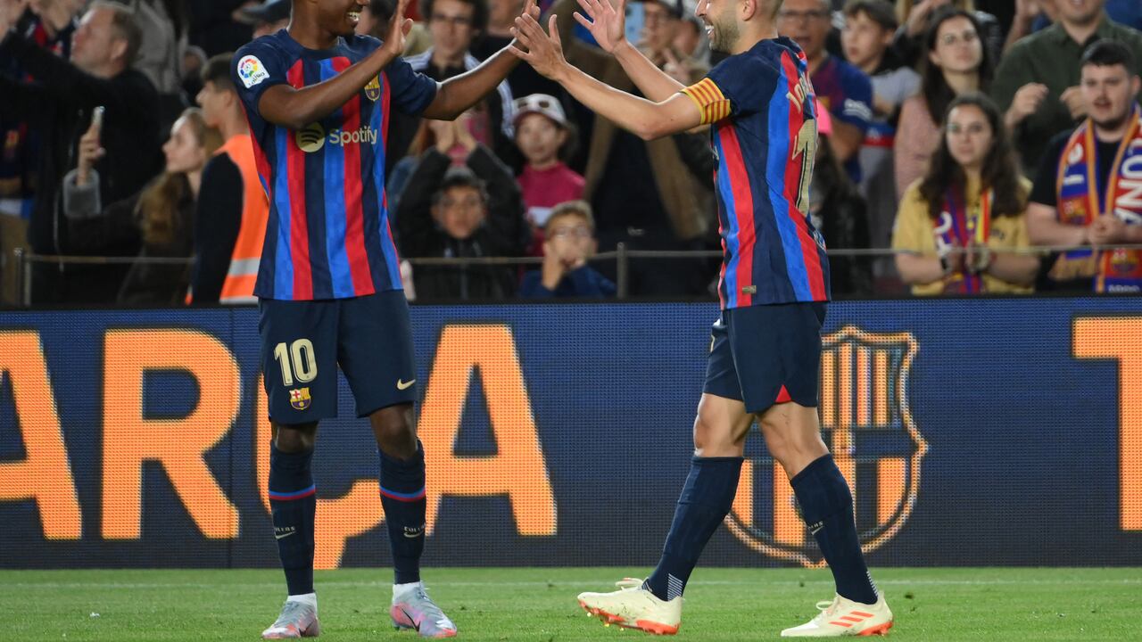 Imagen del partido entre el F.C. Barcelona y Osasuna, por La Liga de España 2022-2023.