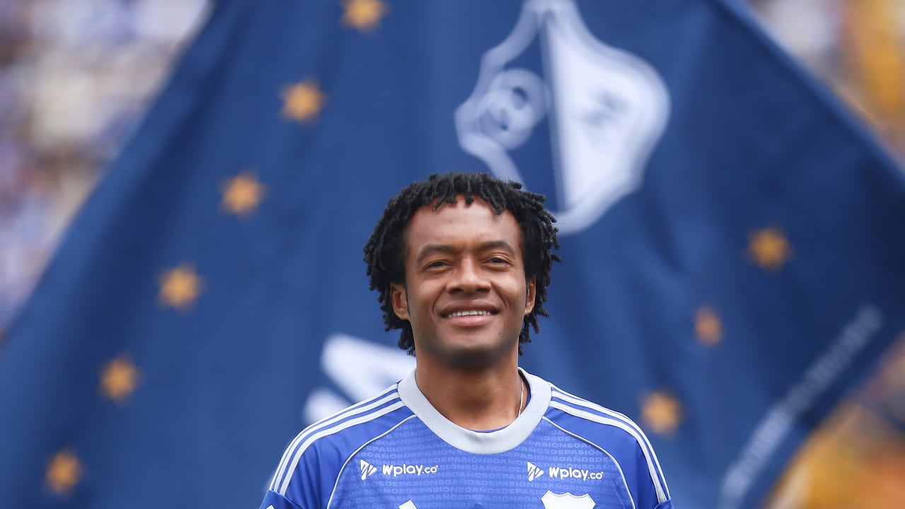 Bogotá Septiembre 19 de 2026. Así se realizó la presentación oficial de Juan Guillermo Cuadrado como nuevo jugador del Club Millonarios en el Estadio Nemecio Camacho El Campín. (Colprensa - Lina Gasca)