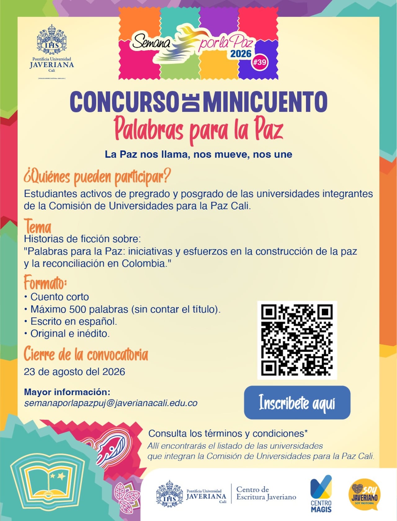 Concurso de Minicuento "Palabras para la Paz"