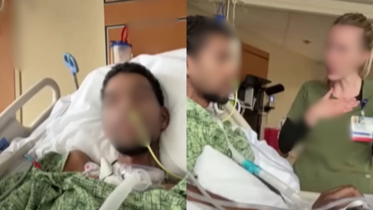 El joven está hospitalizado en Alaska luego de que una bacteria lo afectara.