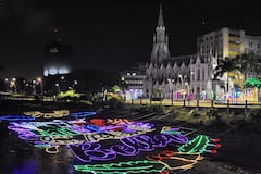 Pruebas técnicas del Alumbrado Navideño 'Cali, un Sorprendente Relato Popular'.