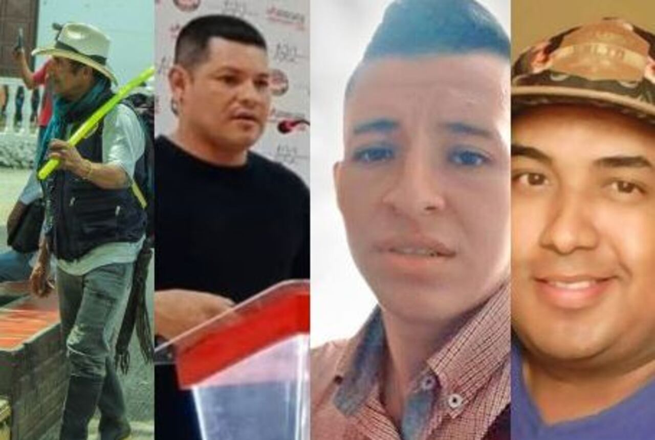 Arcángel Néstor Guarín Vallejo, Guillermo Arturo Galviz Plazas, Wilmer Yair López Santander y Walberto Quintero Medina son los líderes sociales asesinados en los últimos días en diferentes partes de Colombia, como bien lo confirmó Indepaz.