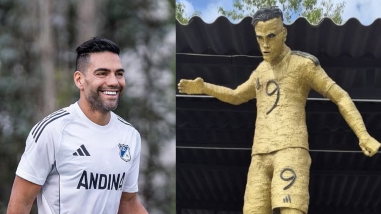 Polémica estatua de Radamel Falcao García