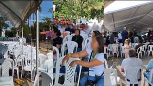 En las redes sociales se pudo apreciar la soledad en algunos sectores del lugar del evento.