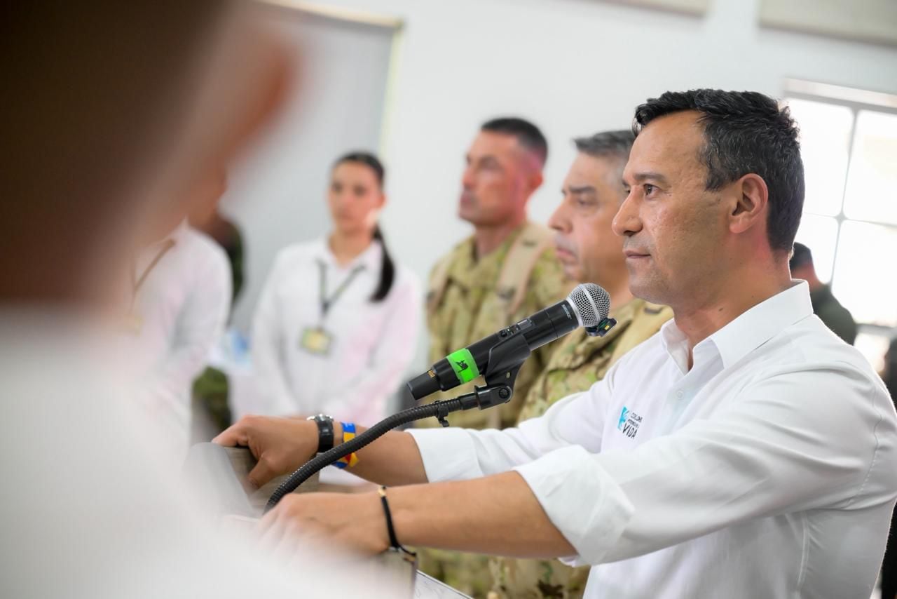El ministro de Defensa, Pedro Sánchez, lideró un consejo de seguridad en Baranoa, Atlántico.