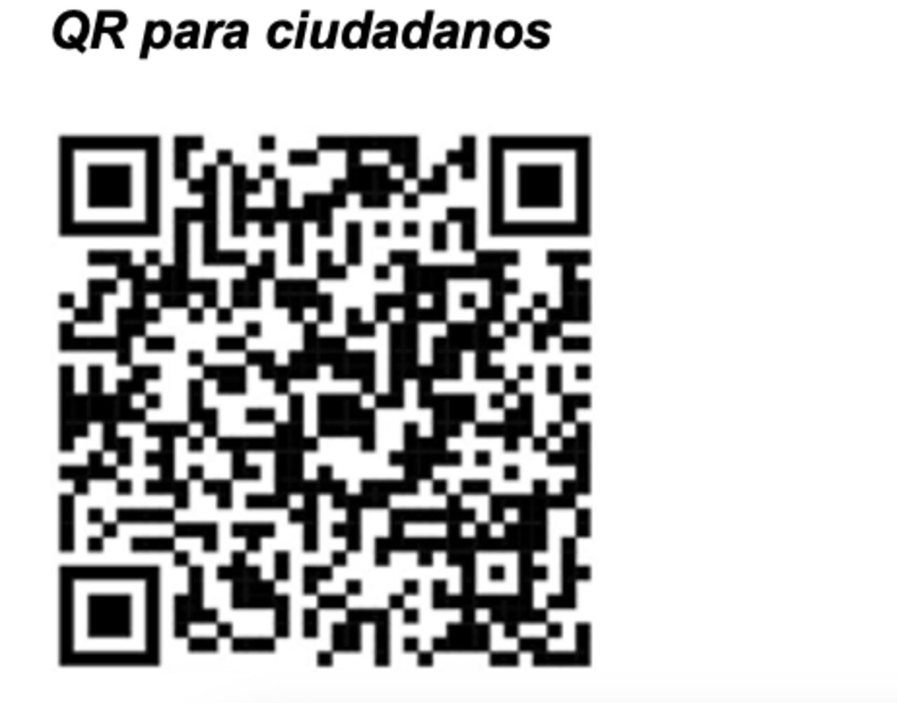QR para ciudadanos.