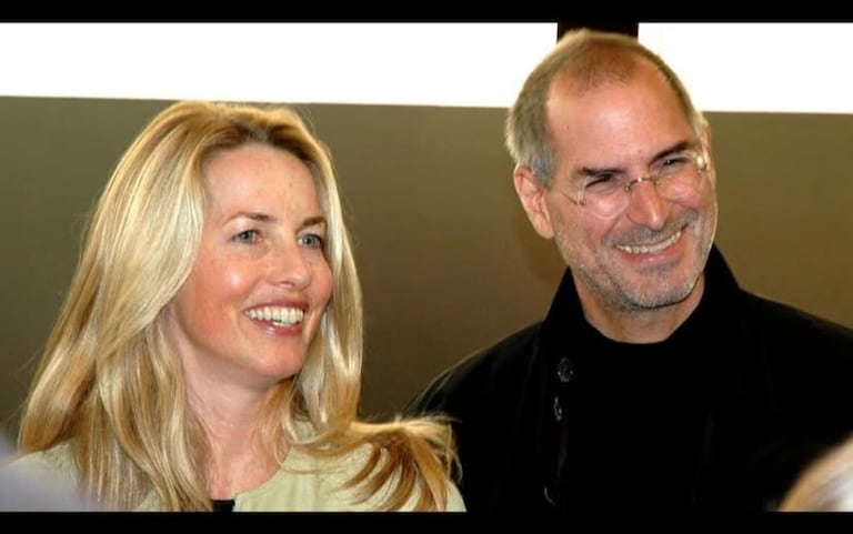 Laurena Powell y Steve Jobs