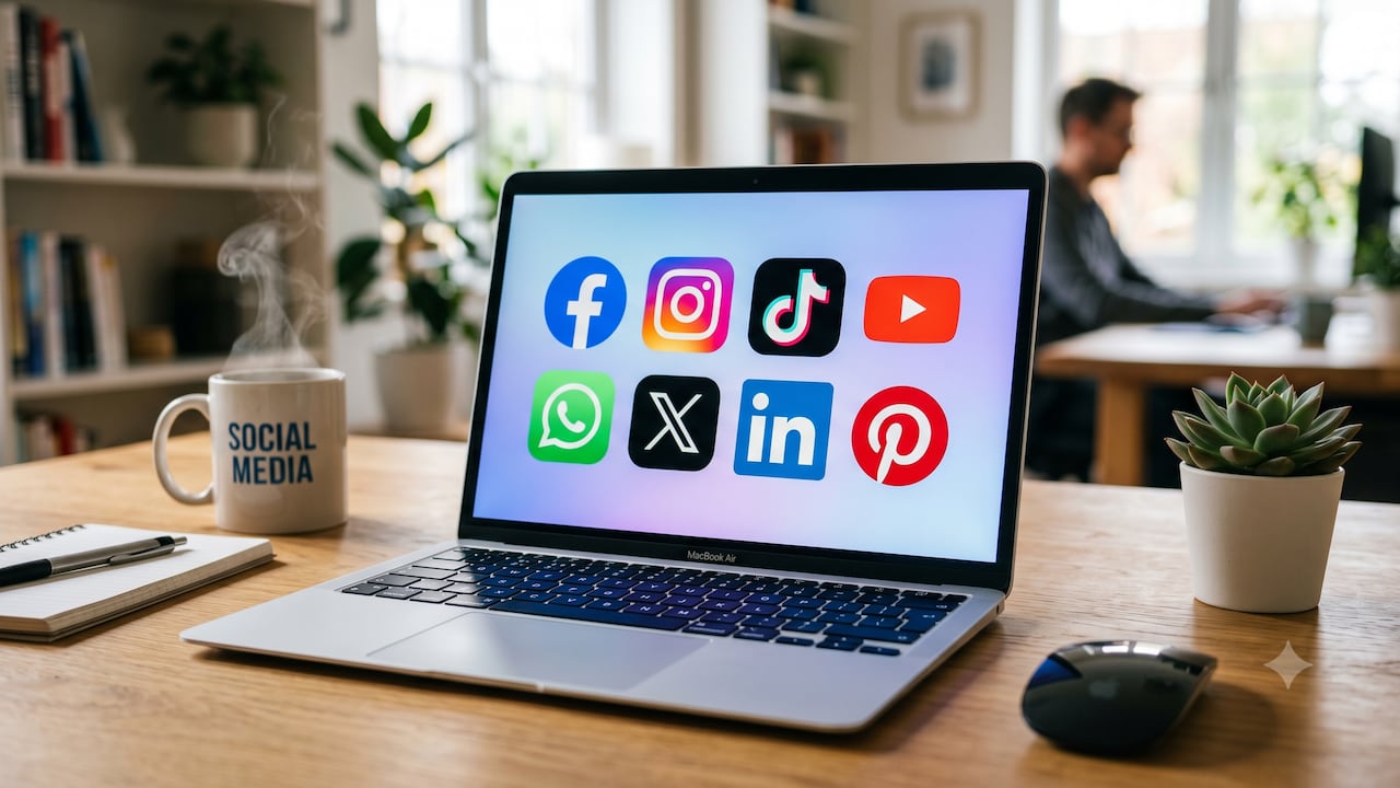 Las principales redes sociales sufrieron falles este martes, 23 de junio. Foto creada con Gemini AI