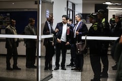 Bogotá, Julio 28 de 2025. Juicio Álvaro Uribe el senador Iván Cepeda y el abogado Miguel Angel del río ofrecieron declaraciones a medios.