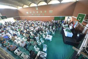 Imagen de la asamblea de socios del Deportivo Cali.