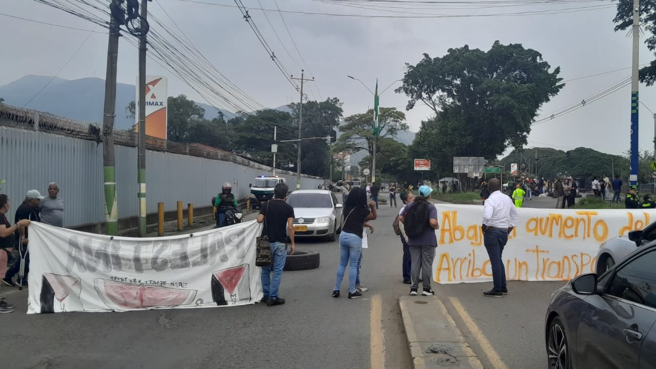 Bloqueo por manifestantes