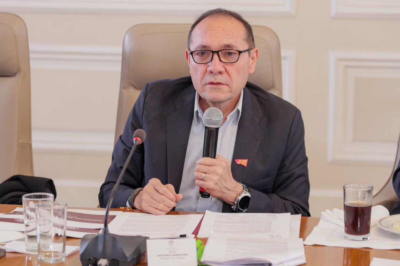 Antonio Sanguino, ministro de Trabajo, el 16 de febrero de 2026, en Bogotá