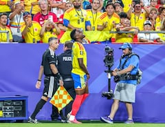 Jhon Córdoba en el partido contra Ghana por los dieciseisavos de final del Mundial 2026.