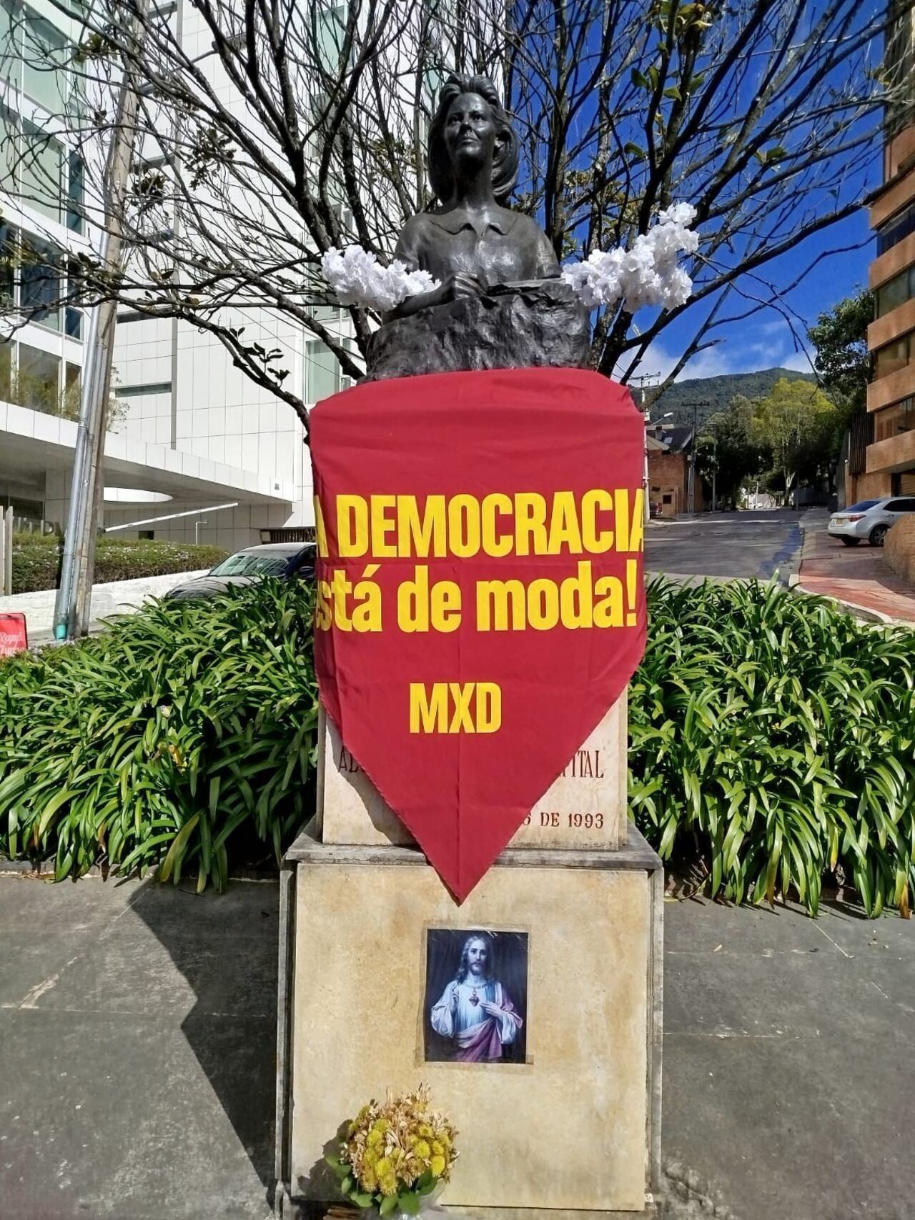 Monumento de Diana Turbay en Bogotá.