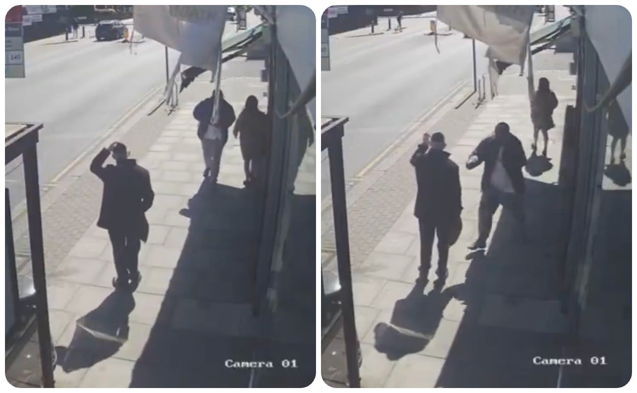 El hombre atacó a un transeúnte en plena calle