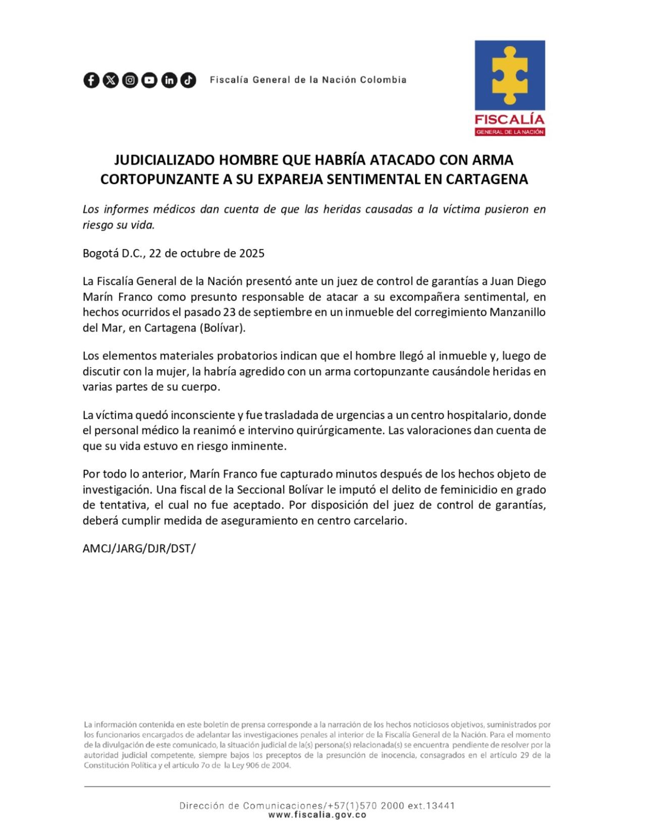 Fiscalía judicializa a Juan Diego Marín Franco, hijo de 'Papá Pitufo'.