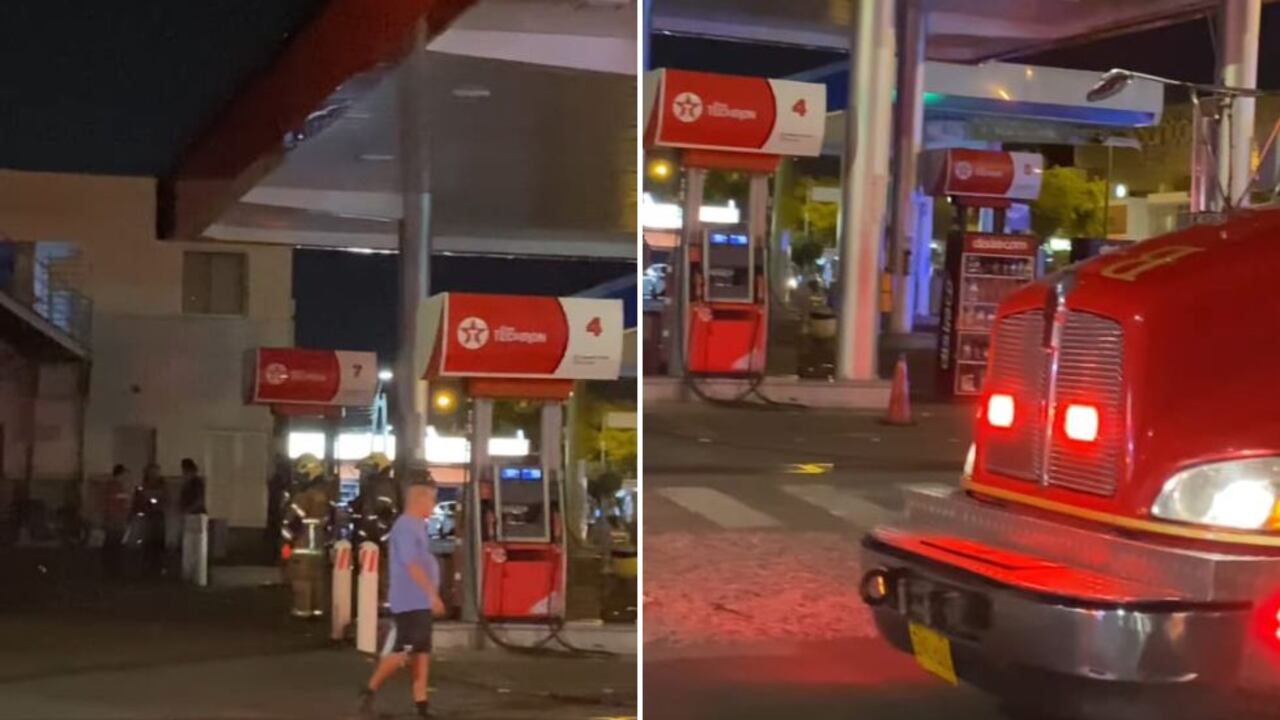 Reportan fuga de un cilindro de gas vehicular en la estación de servicio en Villacolombia.