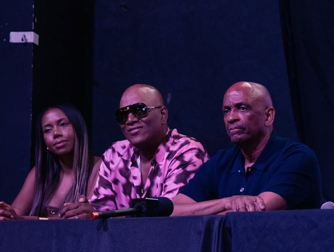 Willy García, Lala García y Sergio George, en el Festival ¡Ataca Sergio!.