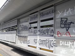 La estación del sur de Cali fue vandalizada en una protesta.