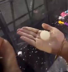 Fuerte granizada en Milán asustó a ciudadanos y asistentes a un concierto.