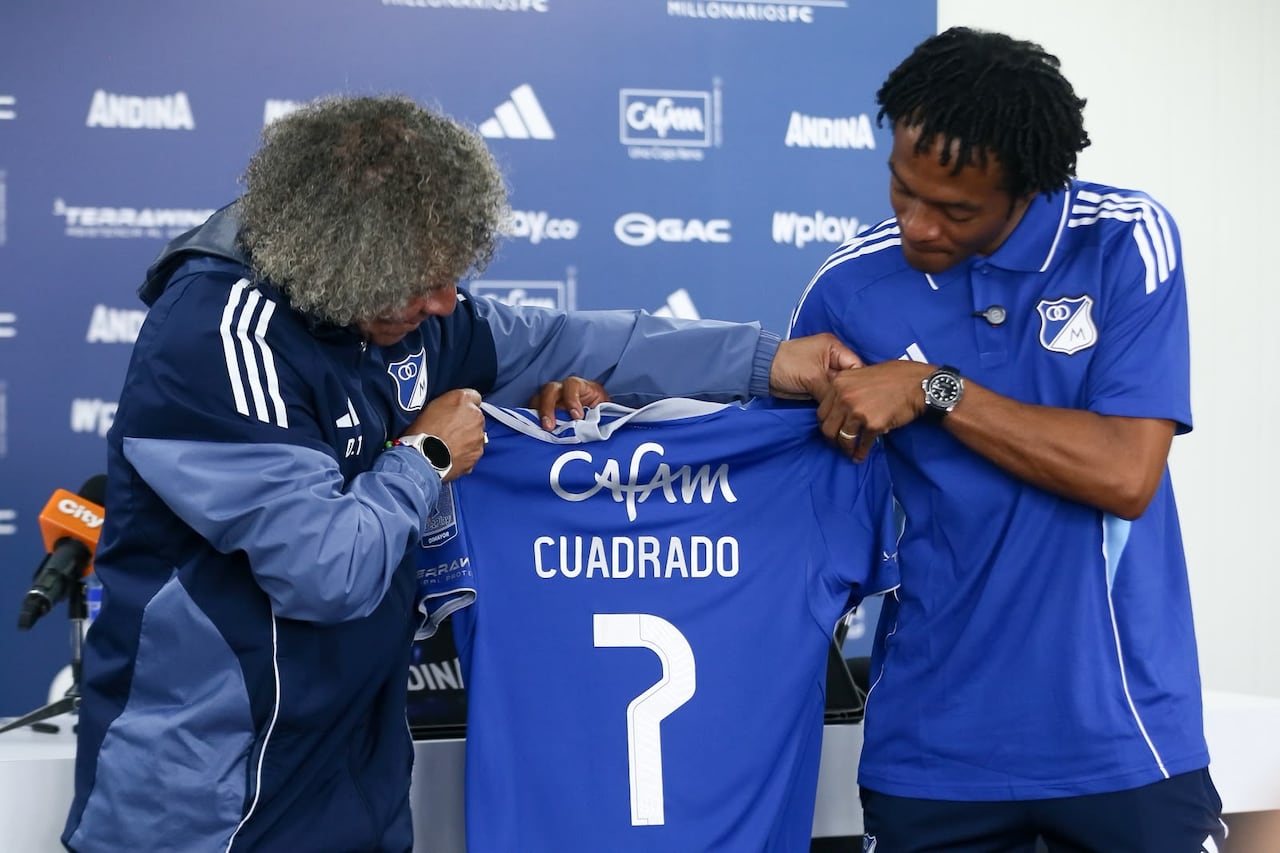 Millonarios presentó a Juan Guillermo Cuadrado como nuevo jugador del club.