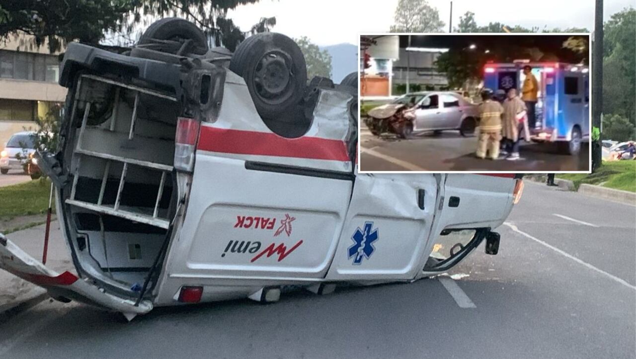 Accidente en la Av. Américas: ambulancia choca y se vuelca dejando varios heridos