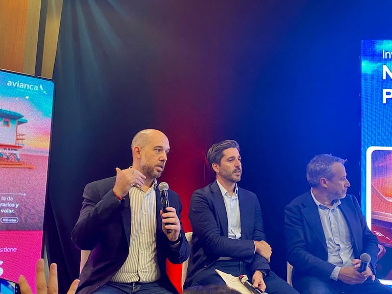 Frederico Pedreira, CEO de Avianca; Gabriel Oliva, Presidente y COO del Grupo Avianca y Adrián Neuhauser, CEO de Abra