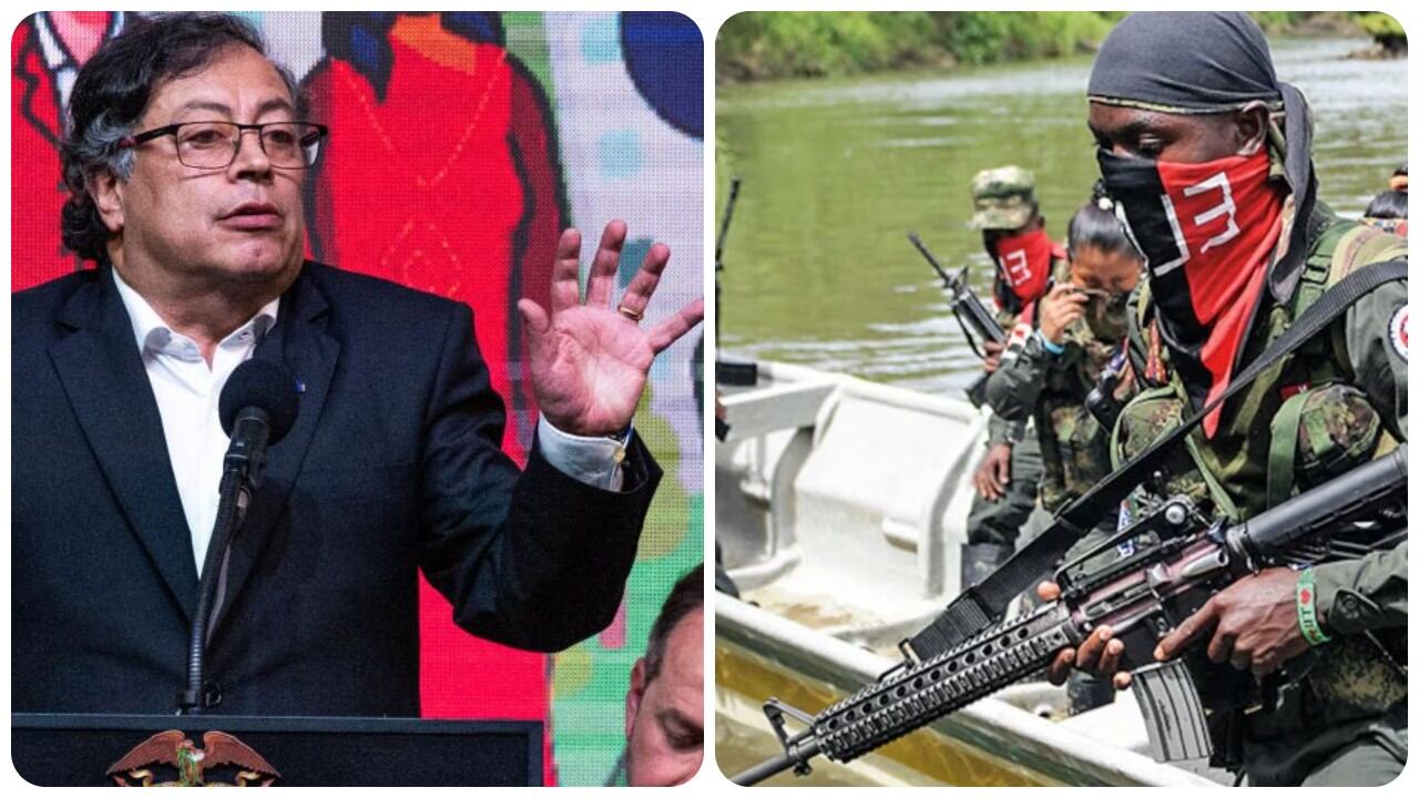 El presidente Gustavo Petro y el ELN.