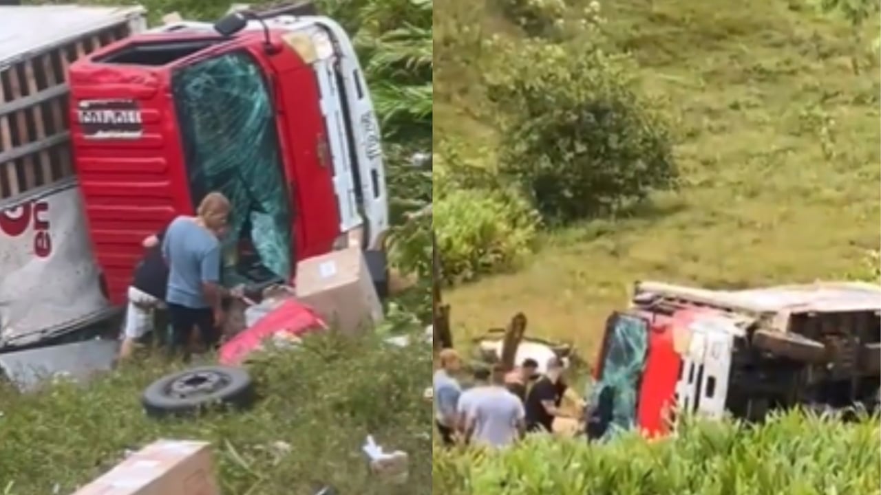 Siniestro vial en la vía al mar, kilómetro 18.