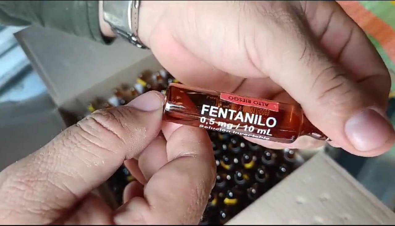 Fentanilo decomisado por la Policía.